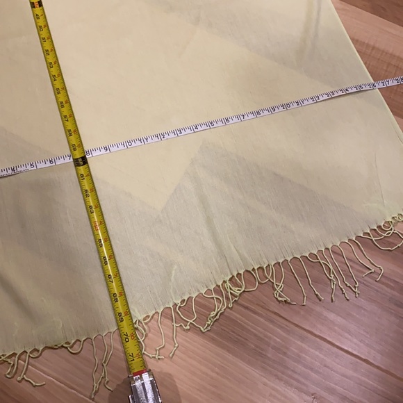Lemon Yellow Pashmina-Style Scarf - Picture 10 of 11